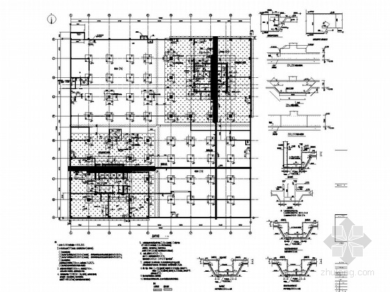 墙体基础大样资料下载-[内蒙古]25层与27层双塔楼框架核心筒结构办公大厦结构施工图（含建施）