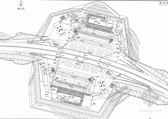 [福建]2015年设计高速公路收费设施（收费系统）施工图162张（知名大院）-高速公路服务区 