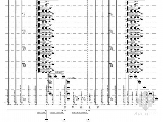 强电高低压资料下载-30层商住楼高低压配电系统图
