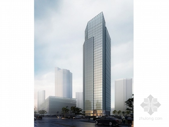 8层办公建筑设计资料下载-[四川]现代风格超高层甲级办公建筑设计方案文本（多个方案）