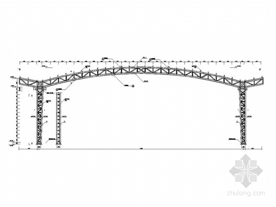 刚架结构案例资料下载-单层刚架结构操场结构施工图