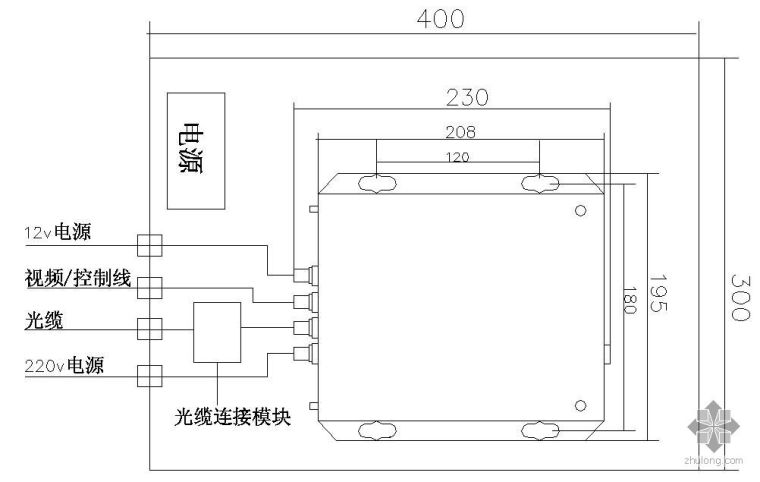 接线箱大样资料下载-弱电接线箱大样图