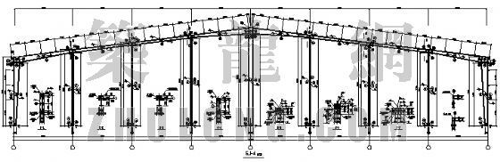 大门钢结构大样图资料下载-48米跨整套钢结构施工图