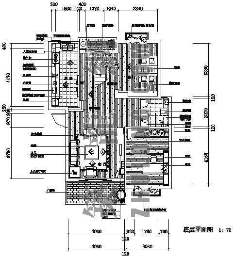 家装楼板CAD施工图资料下载-家装跃层施工图