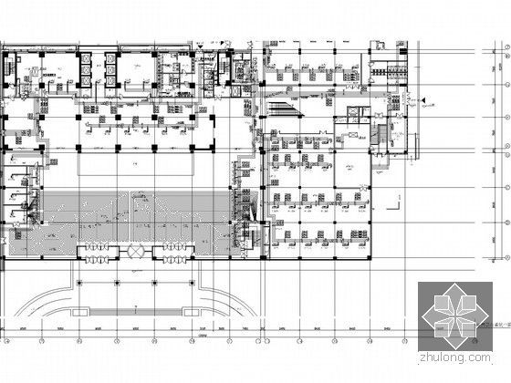 [山西]五星酒店暖通空调设计全套施工图纸(冷热源机房)-首层水系统平面图