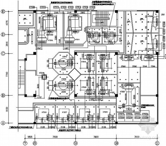 酒五星级店图纸资料下载-某餐饮店商用空调布置图纸