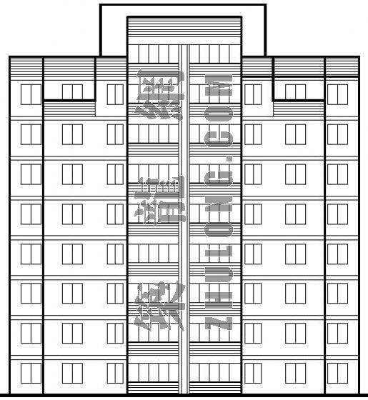 5间公寓的住宅楼资料下载-某住宅楼平面立面设计方案（5）