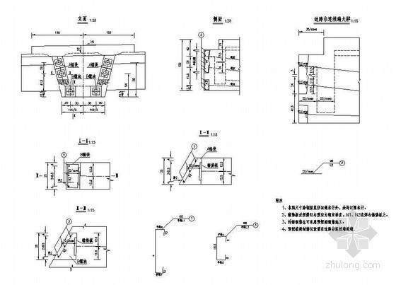 连续梁封端资料下载-预应力混凝土连续箱梁(斜交)封锚钢筋构造节点详图设计