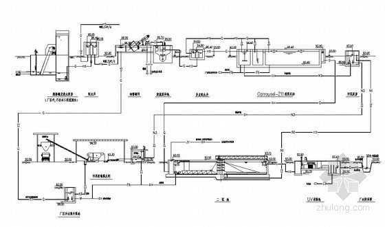 卡鲁塞尔氧化沟cad图资料下载-污水处理厂全套施工图(Carrousel氧化沟 污泥泵房)
