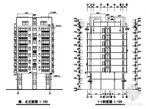 某八层单身公寓建筑方案图-2