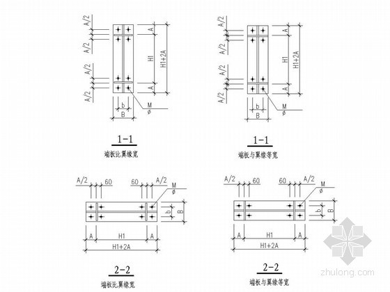 梁板连接详图资料下载-门式钢架梁柱连接节点详图