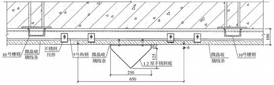 石材与玻璃连接详图资料下载-微晶玻璃与幕墙框架系统的连接详图