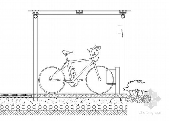 自行车停车位设计规范资料下载-自行车停车场施工大样