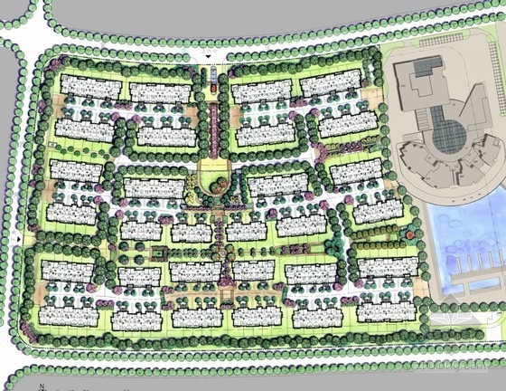 住宅小区观念设计方案资料下载-[天津]住宅小区景观设计方案