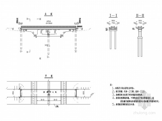 先张法预应力屋面板施工资料下载-2x30m现浇预应力砼连续箱梁跨线桥通用图（55张）