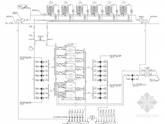 [广州]超高层知名企业总部大厦空调通风全套施工图105张(大样图丰富)-制冷机房水系统原理图 