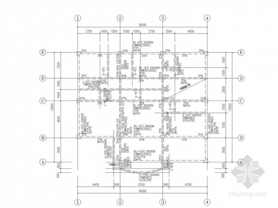 钢筋砼框架施工资料下载-四层框架钢筋混凝土别墅结构施工图