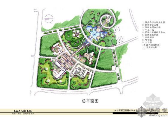 高新区总体规划文本资料下载-长沙高新区中心区景观规划设计文本
