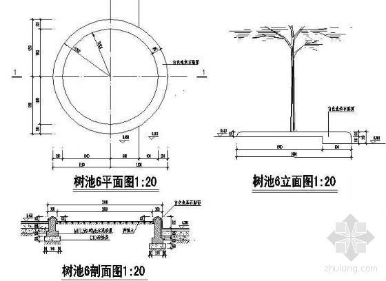 树池种植施工详图资料下载-树池6详图