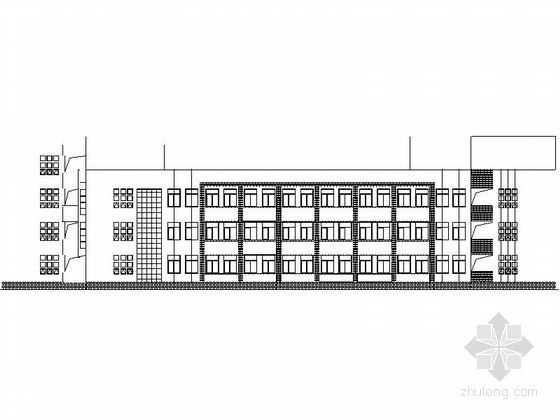 中小学综合楼设计案例资料下载-[河南]某小学四层教学综合楼建筑施工图