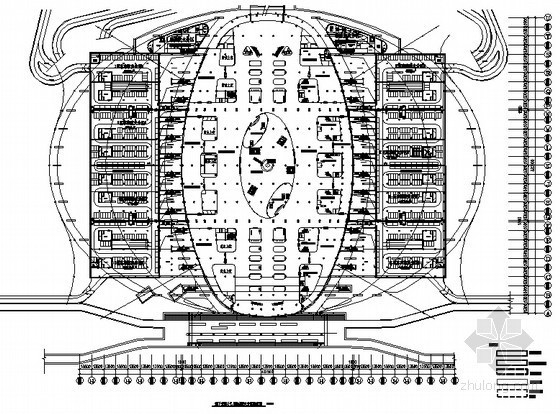 [合集]4套大型多层火车站建筑施工图-4套大型多层火车站建筑平面图
