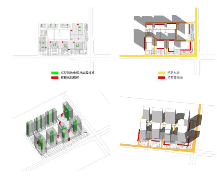 [西安]方形体量塔式办公楼建筑设计方案文本（含空中花园）-方形体量塔式办公楼建筑分析图