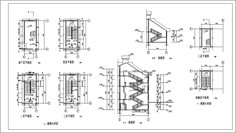 某中式仿古多层接待中心建筑设计方案施工图CAD-8