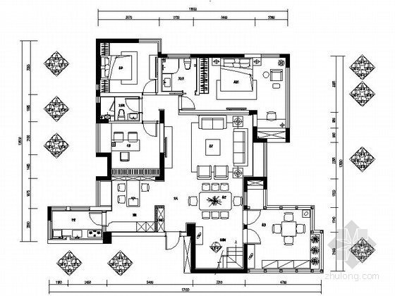 欧式小区方案设计资料下载-[原创]武汉脱俗欧式风格别墅设计施工图（含高清效果图及方案设计）