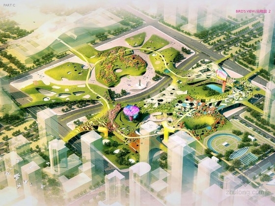 深圳市市民中心平面资料下载-[深圳]活力都市商业中心景观规划设计方案
