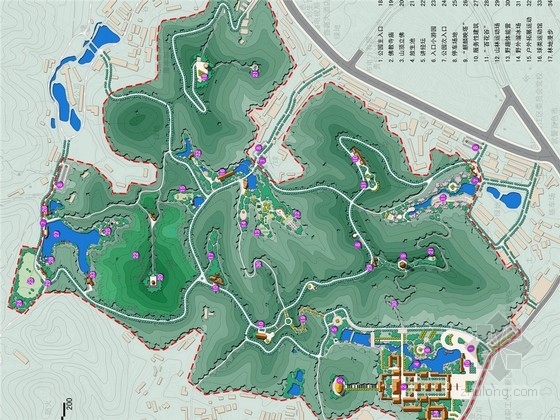 综合性公园规划设计方案资料下载-[广西]大型综合性生态文化公园修建性详细规划设计方案