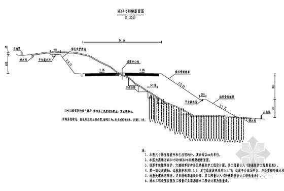 39米边坡边坡资料下载-[陕西]高速公路高填深挖设计图220页（边坡高度22m～69m）