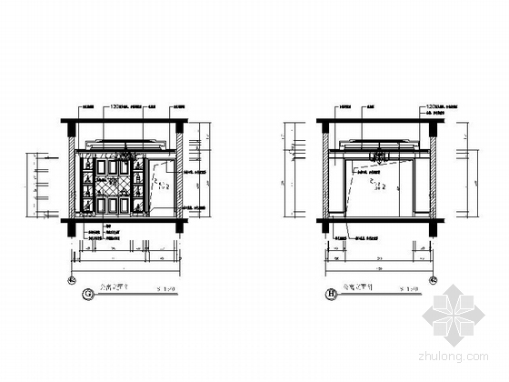 [原创]豪华欧式酒店型公寓样板间装修设计CAD施工图（含效果图）立面图