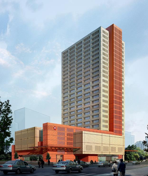 10层公寓建筑设计资料下载-[四川]高层L形办公酒店综合体建筑设计方案文本（含CAD）
