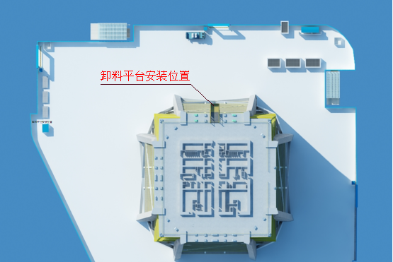 [深圳]综合功能绿色建筑伸缩式卸料平台(CNG42A)安全专项施工方案-24伸缩式卸料平台平面位置图