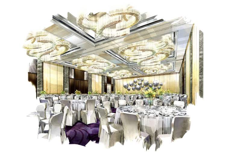 [广东]惠州CCD--富力万丽酒店公共区域CAD施工图（附效果图）-名师联 (5)
