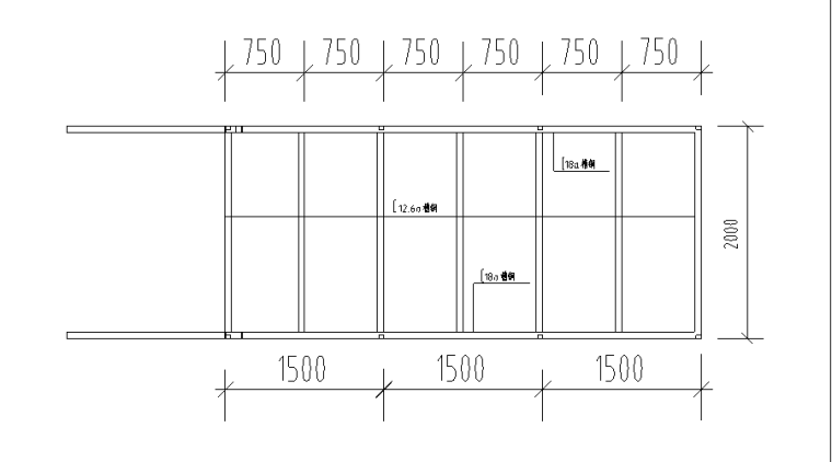 [徐州]剪力墙结构商业住宅卸料平台施工方案（19页）-01卸料平台平面图