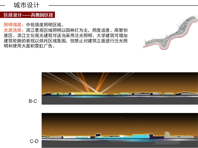 [浙江]河岸规划滨水核心区景观设计方案-照明设计
