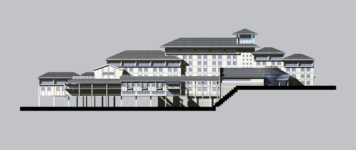 现代风格西山湖宾馆(五星级)全套建筑方案及施工图