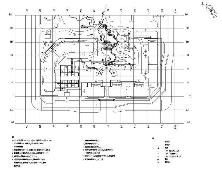 [北京]嘉润园国际社区全套景观施工图设计文本（含给排水+植物）-给排水平面图