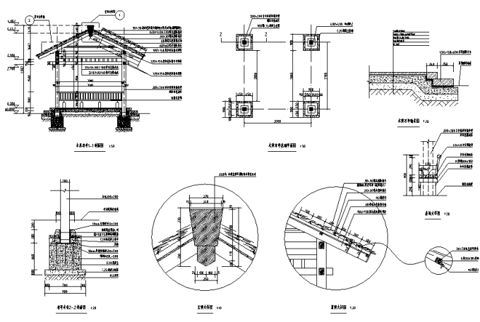 特色木质凉亭设计详图-木质凉亭景观设计详图