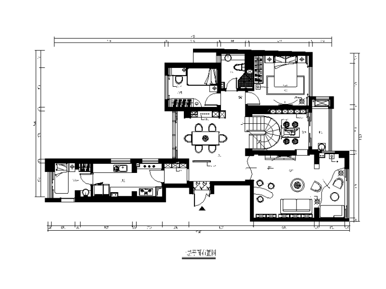 现代室内效果图CAD图资料下载-完整的现代风格复式楼设计CAD施工图（含效果图）