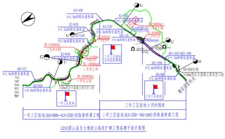 [贵州]一级公路兼城市道路改扩建工程施工组织设计（240余页）-临建屏幕示意图