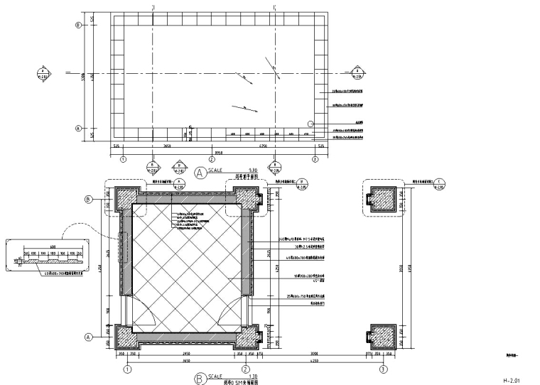 小区入口景观cad图资料下载-小区入口岗亭景观节点施工图