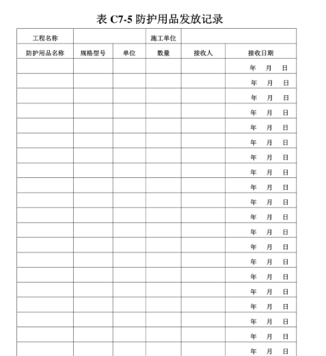 河北省安济杯申报资料下载-河北省版安全资料(软件目录及表格)