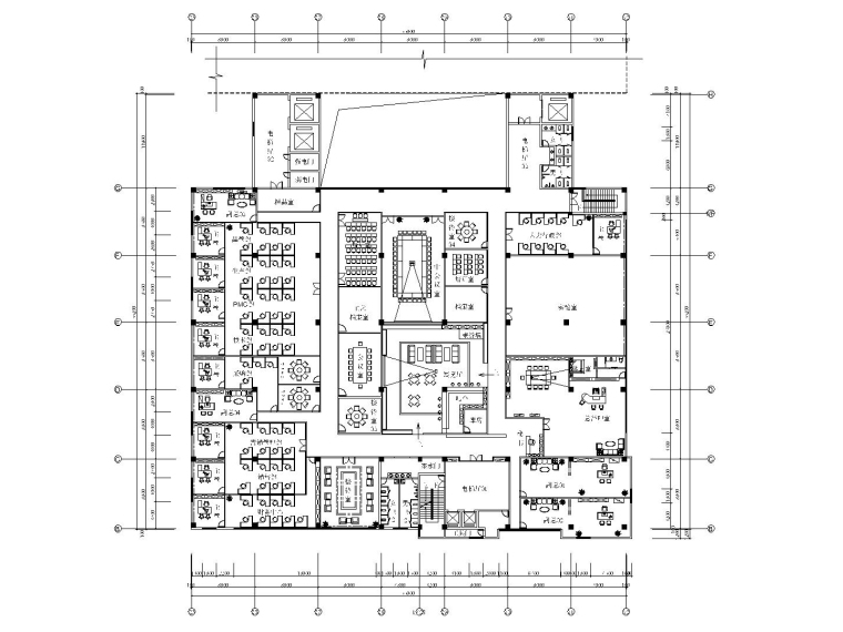 高层现代二居室内装修图资料下载-现代风格办公楼室内装修全套施工图（附效果图）