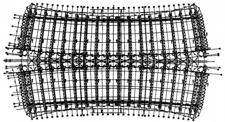 圆弧形钢结构设计图cad资料下载-广州新白云国际机场航站楼钢结构设计