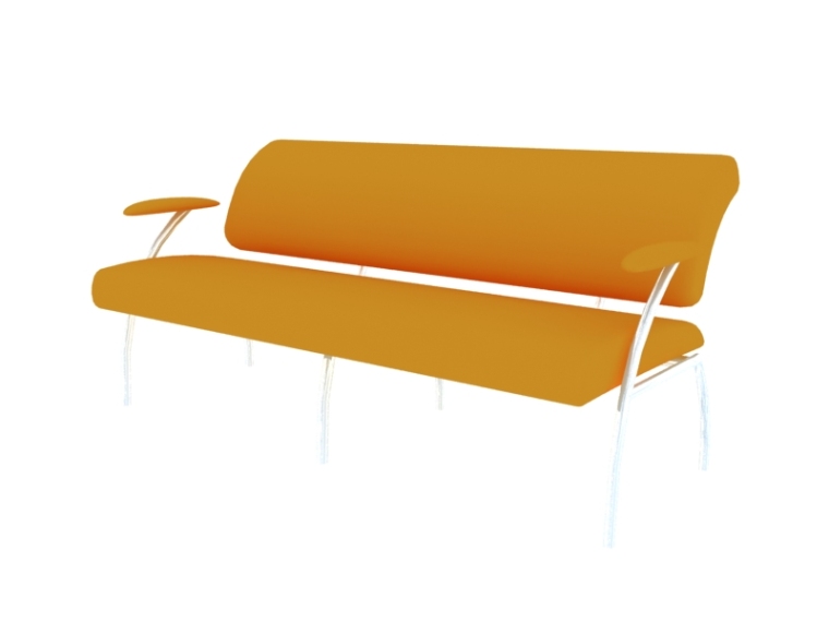 黄色休息沙发资料下载-黄色休息沙发3D模型下载