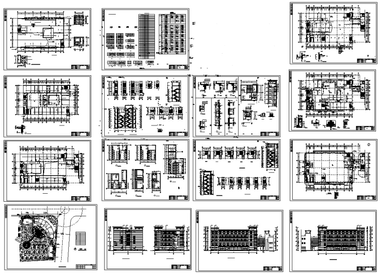 6套办公综合楼建筑设计方案初设图CAD-6