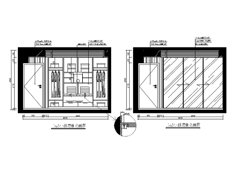 [福建]现代风格复式楼设计CAD施工图（含效果图）-【福建】现代风格复式楼设计CAD施工图（含效果图）立面图