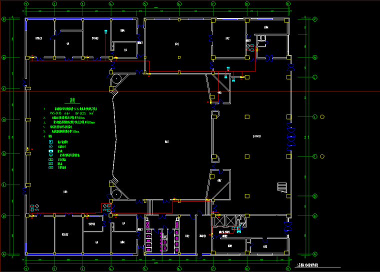 江西某会堂全套消防平面图-联动控制平面图